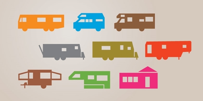 Image of the different types of RVs